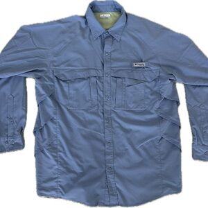 Columbia Men's Blue PFG Fishing Shirt